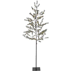 Gerson International 7 Foot Tall Icy Pine Winter Lighted Tree, Warm White Leds