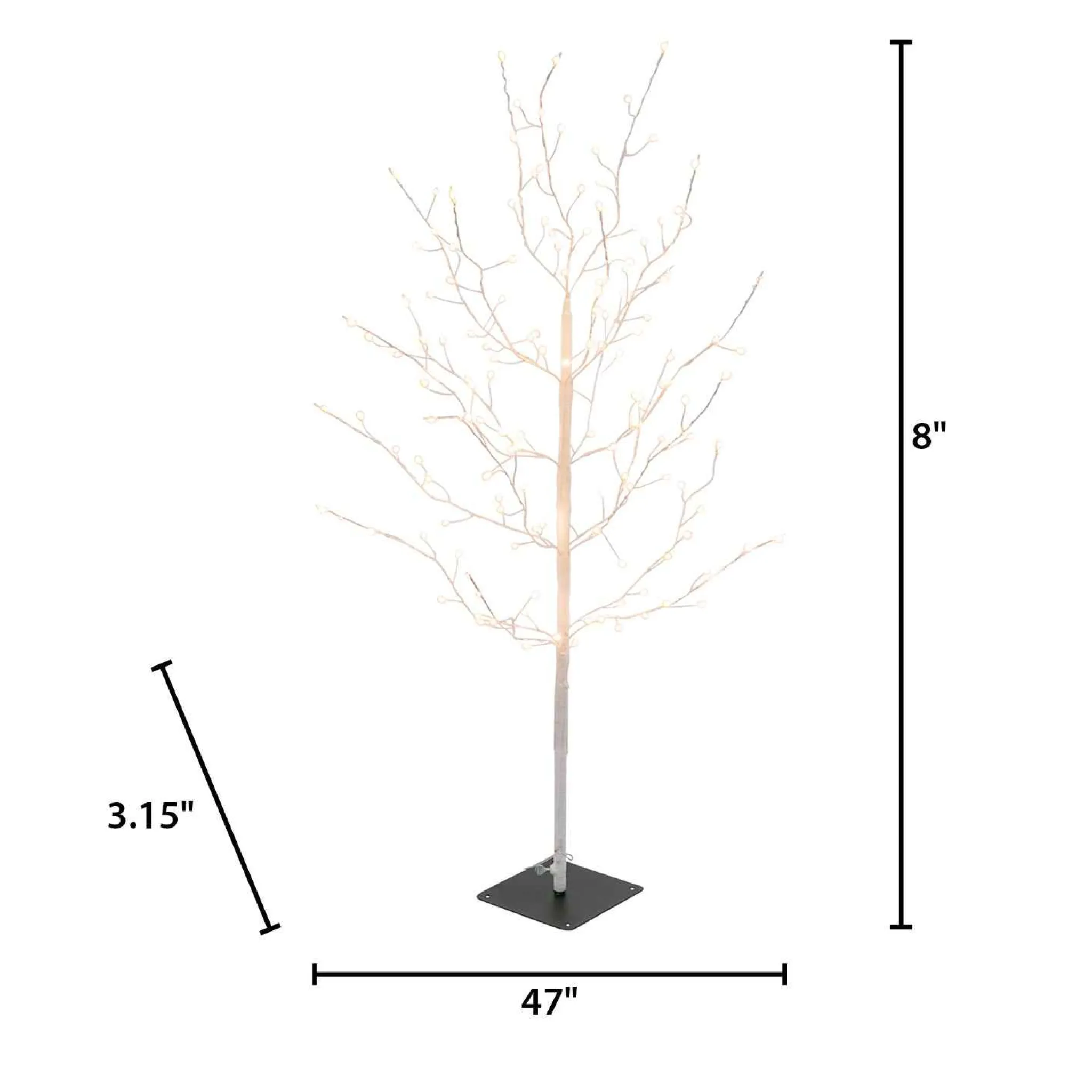 Gerson International 4 Foot Tall Pre Lit Tree, 150 Warm White Micro Leds
