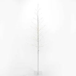Gerson International 7 Foot Tall White Glowing Lighted Tree, Micro Leds