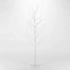 Gerson International 5 Foot Tall White Glowing Lighted Tree, Micro Leds