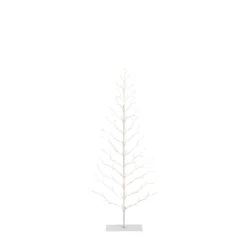 Gerson International 5 Foot Tall White Pre Lit Tree, 112 Warm White Leds