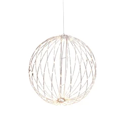 Gerson International 17 In Whimsical Lighted Metal Sphere, Warm White Micro Leds