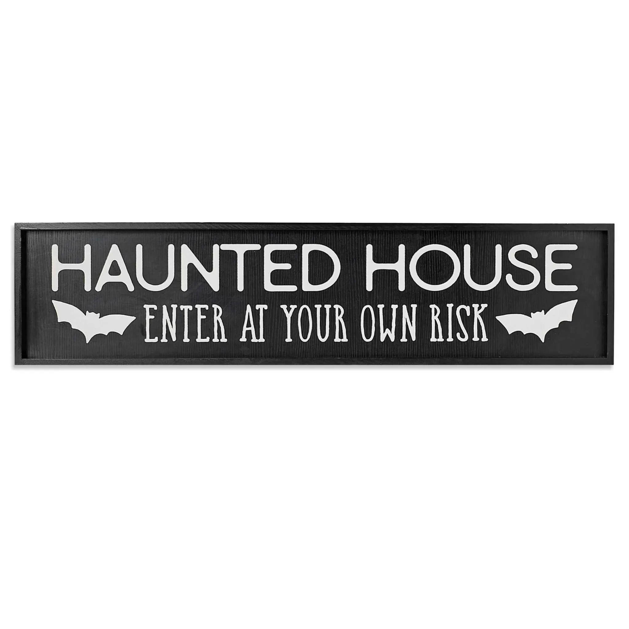 Gerson International Haunted House Wooden Spooky Halloween Decor Wall Sign, 48 In.