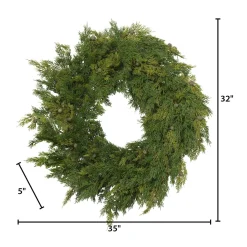 Gerson International 32-In D Cedar With Berry Wreath