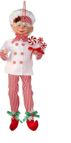 Regency International 17In Fabric Bendable Candy Chef Elf #Mtx67429B