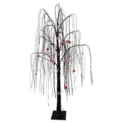 Kurt Adler 6 Foot Willow Tree With 320 Purple And Orange Fairy Lights