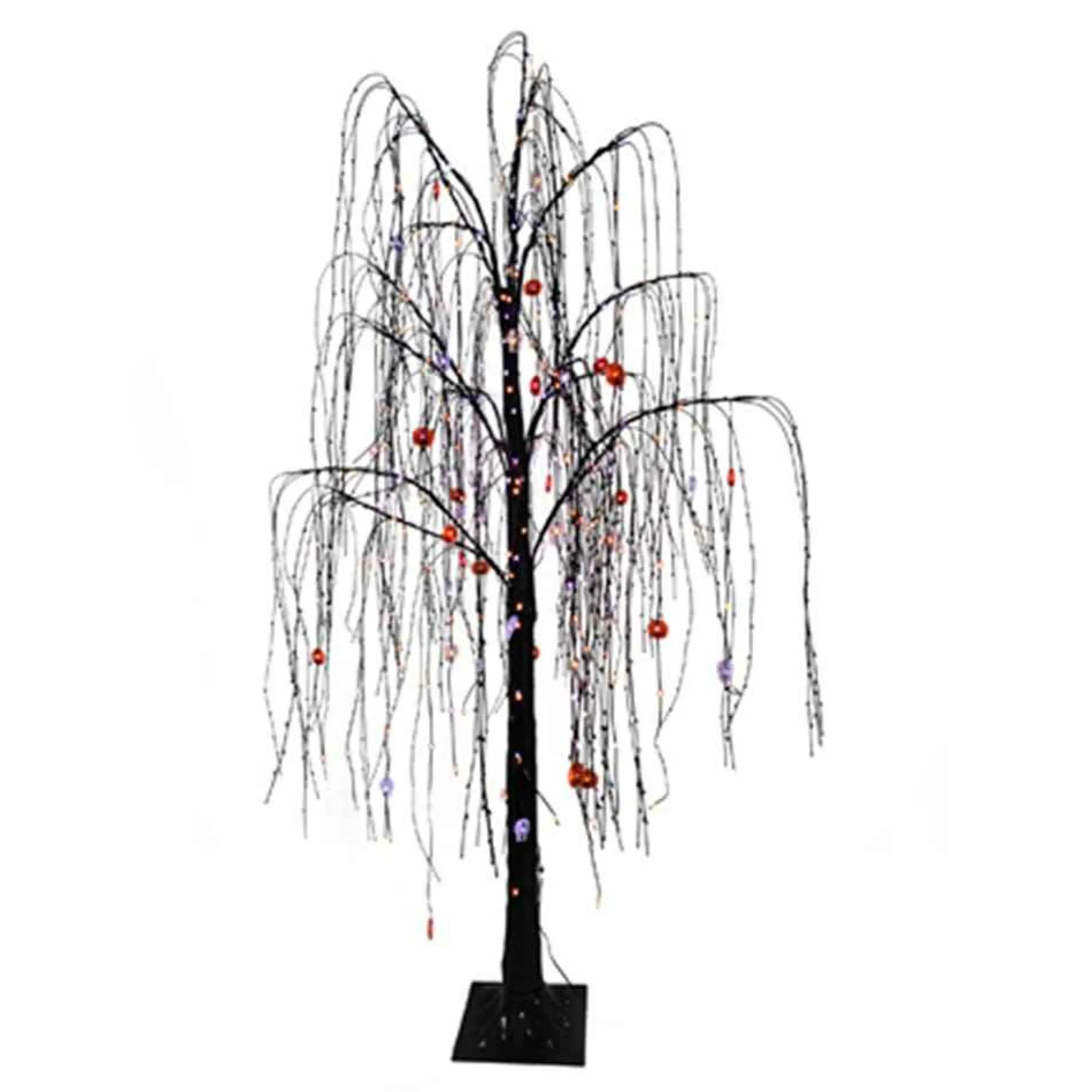 Kurt Adler 6 Foot Willow Tree With 320 Purple And Orange Fairy Lights