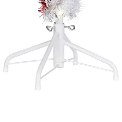 Kurt Adler 4-Foot Pre-Lit Red And White Led Tinsel Candy Cane