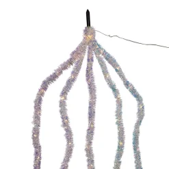 Kurt Adler 6.5-Foot Warm White Iridescent Tinsel Cascade Light Set