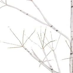 Kurt Adler 5-Foot White Birch Tree With Warm White Led 8 Function Lights