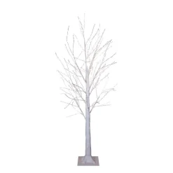 Kurt Adler 4-Foot Winter White Twig Tree With 500 Warm White Lights
