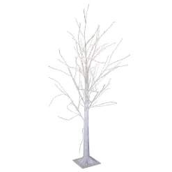Kurt Adler 4-Foot Winter White Twig Tree With 500 Warm White Lights