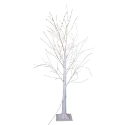 Kurt Adler 4-Foot Winter White Twig Tree With 500 Warm White Lights