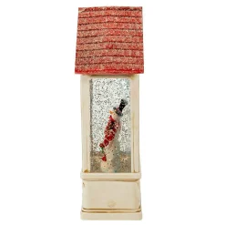 Kurt Adler 9.2-Inch Battery-Operated Lighted Snowman House Water Lantern