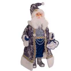 Kurt Adler 18-Inch Blue Santa Holding Oversized