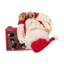 Kurt Adler 10.5-Inch Coca-Cola® Santa Sitting On Cooler Table Piece