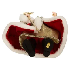 Kurt Adler 10.5-Inch Fabriche Regal Red Santa Table Piece