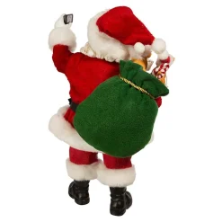 Kurt Adler 11-Inch Fabriche Santa Taking Selfie