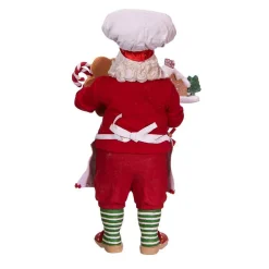 Kurt Adler 10.5-Inch Fabriche Gingerbread Chef Santa