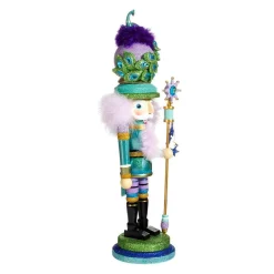 Kurt Adler 17.5-Inch Hollywood™ Peacock Hat Nutcracker