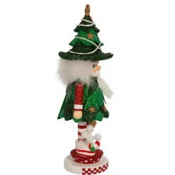 Kurt Adler 12.5-Inch Hollywood Jolly Tree Christmas Hat Nutcracker