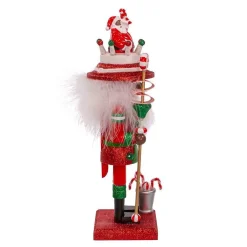 Kurt Adler 10-Inch Hollywood Black Nutcracker With Santa Hat