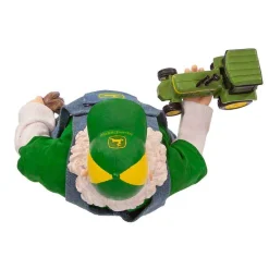 Kurt Adler 10-Inch John Deere Fabric Mache Farmer Santa
