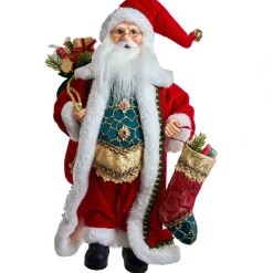 Kurt Adler 17-Inch Kringle Klaus Fancy Santa With Stocking
