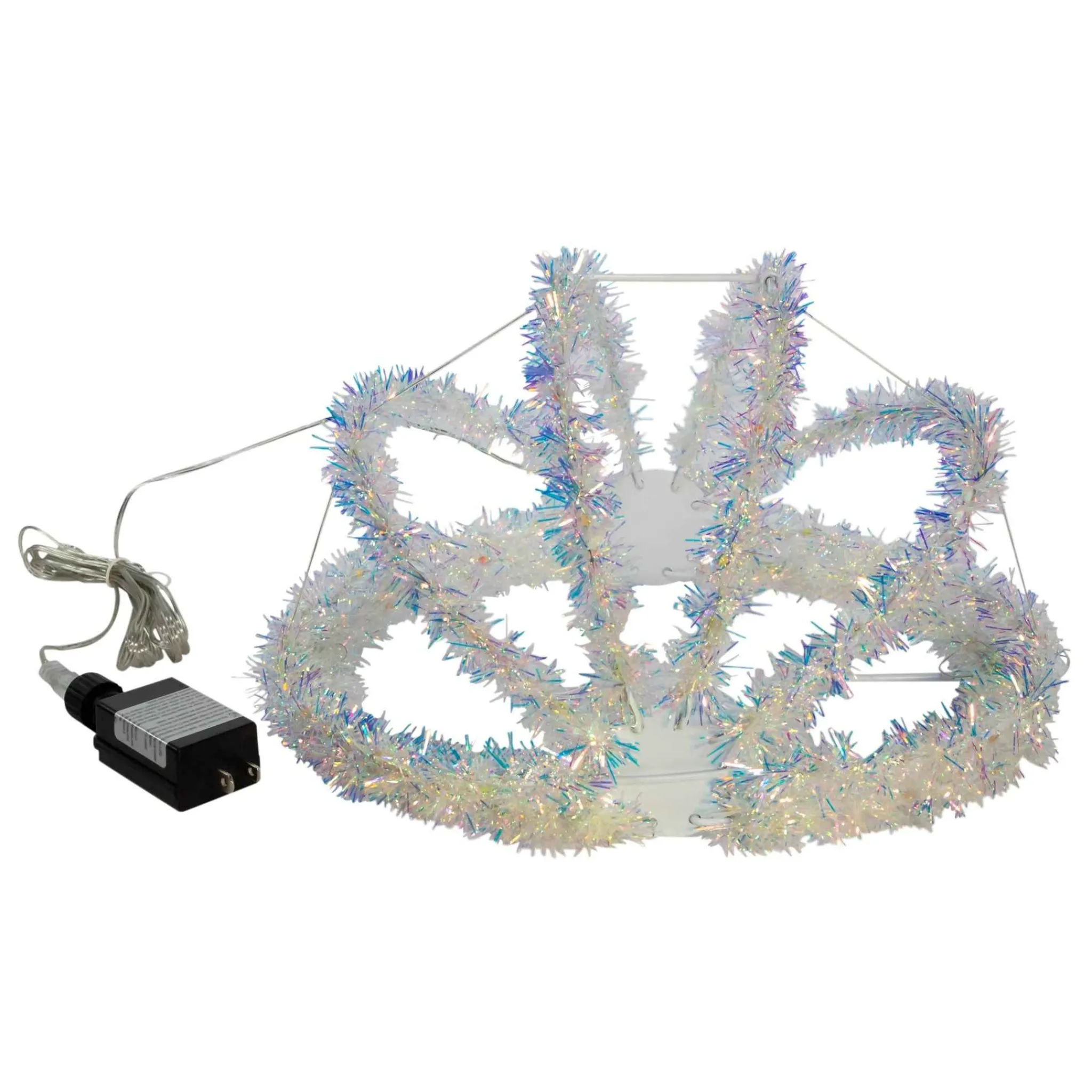 Kurt Adler 12-Inch Multi-Color Led Tinsel Foldable Sphere