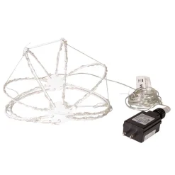 Kurt Adler 8-Inch Rgb Superbright Led Clear Wire Foldable Metal Sphere