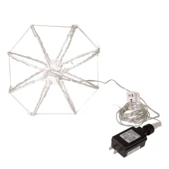 Kurt Adler 8-Inch Rgb Superbright Led Clear Wire Foldable Metal Sphere