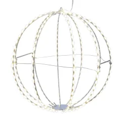 Kurt Adler 12-Inch Warm White Led Foldable Metal Sphere