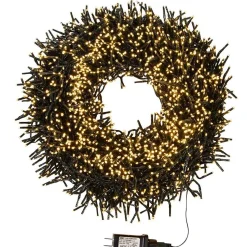 Kurt Adler 3000-Light 98-Foot Cluster Garland With Warm White Led Lights