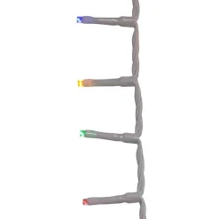 Kurt Adler 600-Light 49.2-Foot Multicolored Led White Wire Rice Light Set