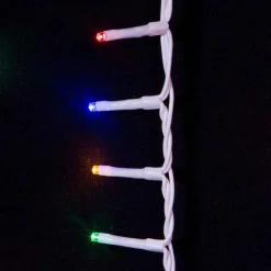 Kurt Adler 600-Light 49.2-Foot Multicolored Led White Wire Rice Light Set