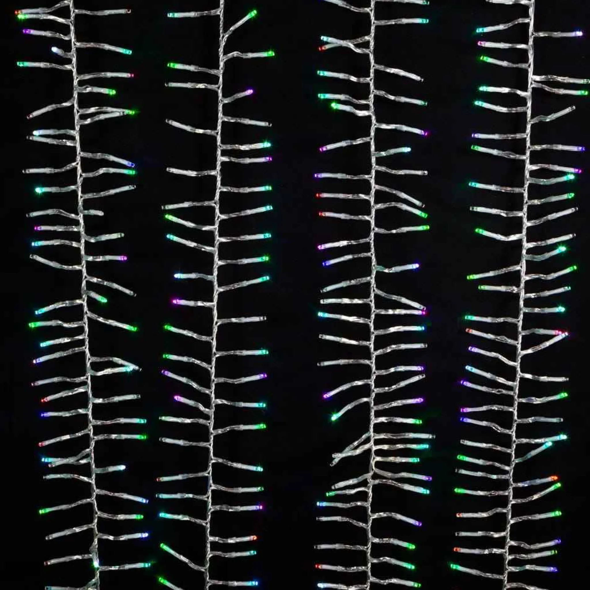 Kurt Adler 480-Light 15.7-Foot Rgb Led Connectable Cluster Garland