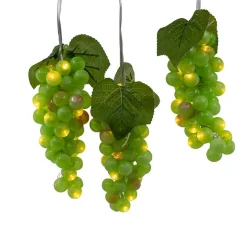 Kurt Adler 100-Light Green Led Grape Light Set With 5 Grape Bunches