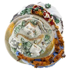 Kurt Adler 120Mm Battery-Operated Musical Santa And Sled Waterglobe