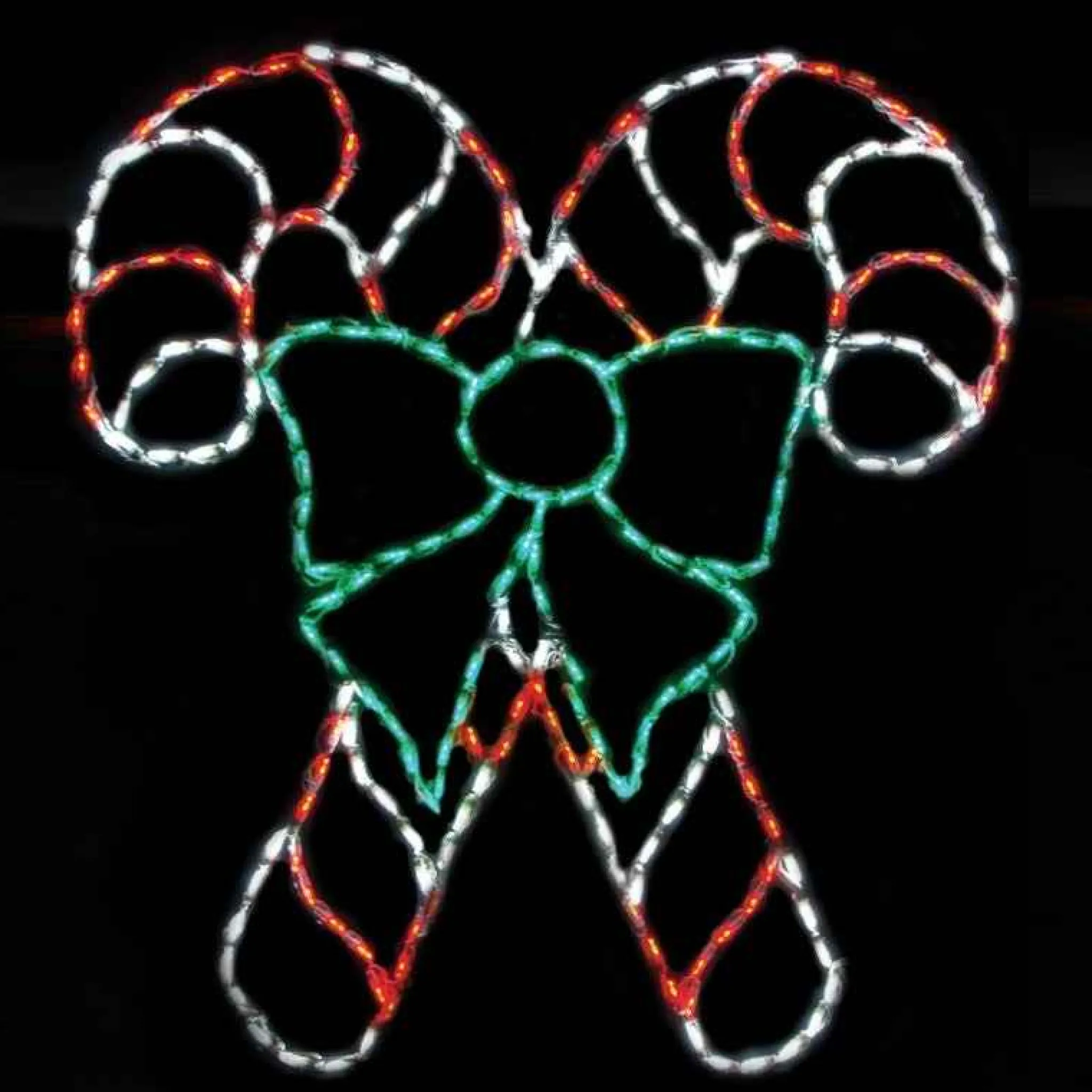 Brite Ideas Led Double Candy Canes With Bow #Led-Ccb260 *Set Of 2*