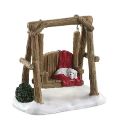 Lemax Village Collection Rustic Log Swing #84363