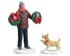 Lemax Village Collection Tree Lot Figure, Set Of 2 Figurines #52383