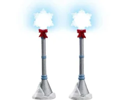 Lemax Village Collection Snowflake Lamp Post, Set Of 2, B/O #74228