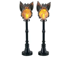 Lemax Village Collection Gargoyle Lamp Post, Set Of 2, Battery Operated #14829