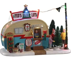 Lemax Village Collection Ted's Tree Lot, B/O Table Accent #04746