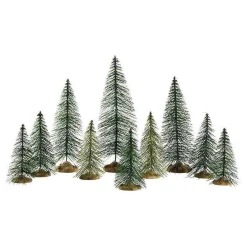 Lemax Village Collection Needle Pine Trees, Set Of 10 #84358