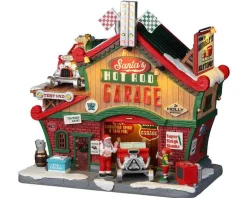 Lemax Village Collection Santa's Hot Rod Garage, With 4.5V Adaptor #25863