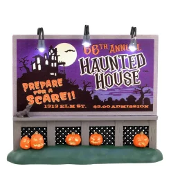 Lemax Village Collection Haunted House Billboard, Battery Operated (4.5V) #34075