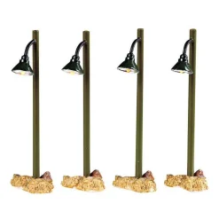 Lemax Village Collection Rustic Street Lamp, Set Of 4 #54362