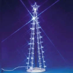 Lemax Village Collection Lighted Silhouette Tree Blue Large #74657
