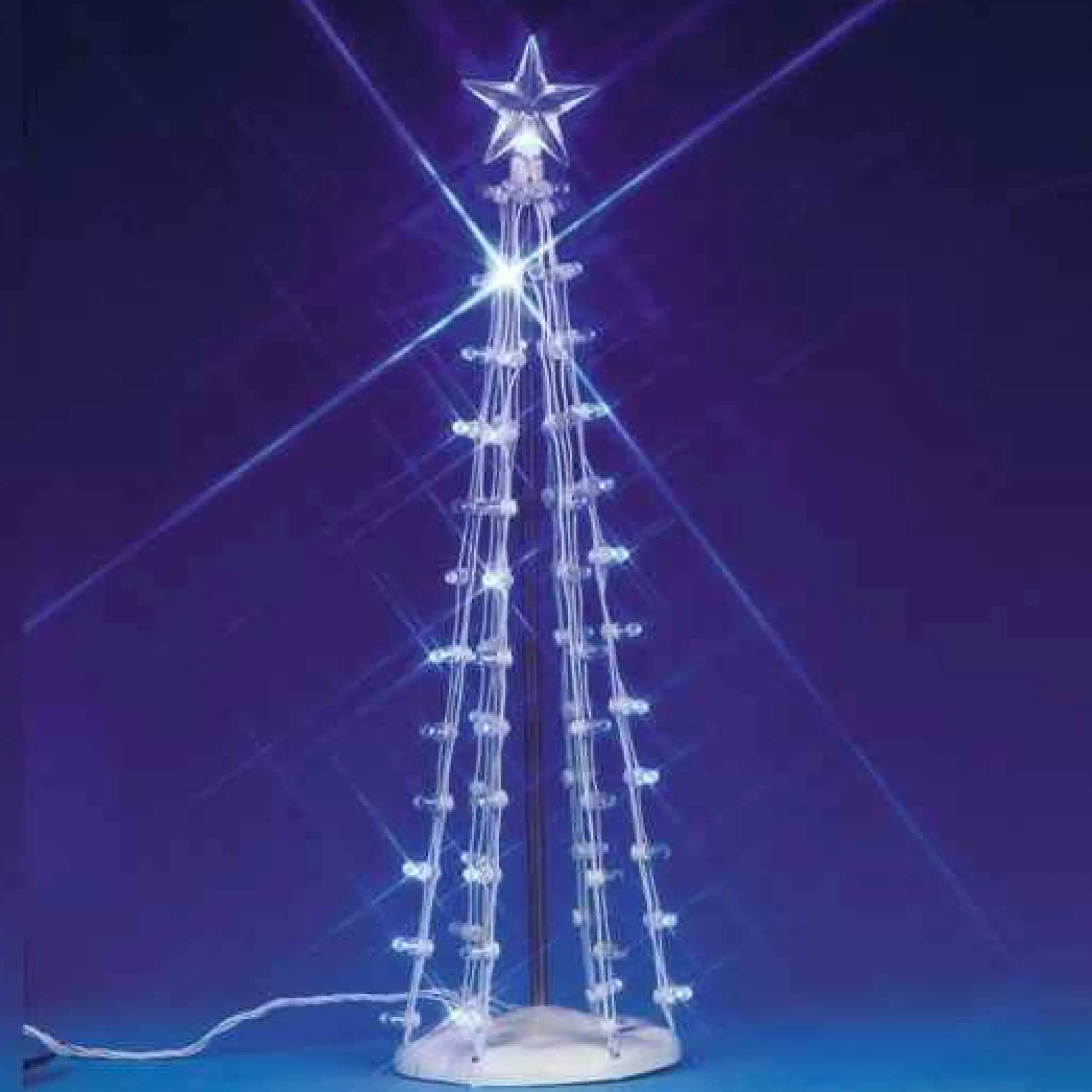 Lemax Village Collection Lighted Silhouette Tree Blue Large #74657